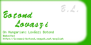 botond lovaszi business card