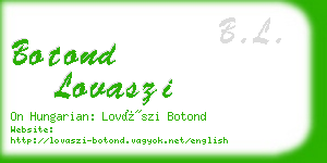 botond lovaszi business card